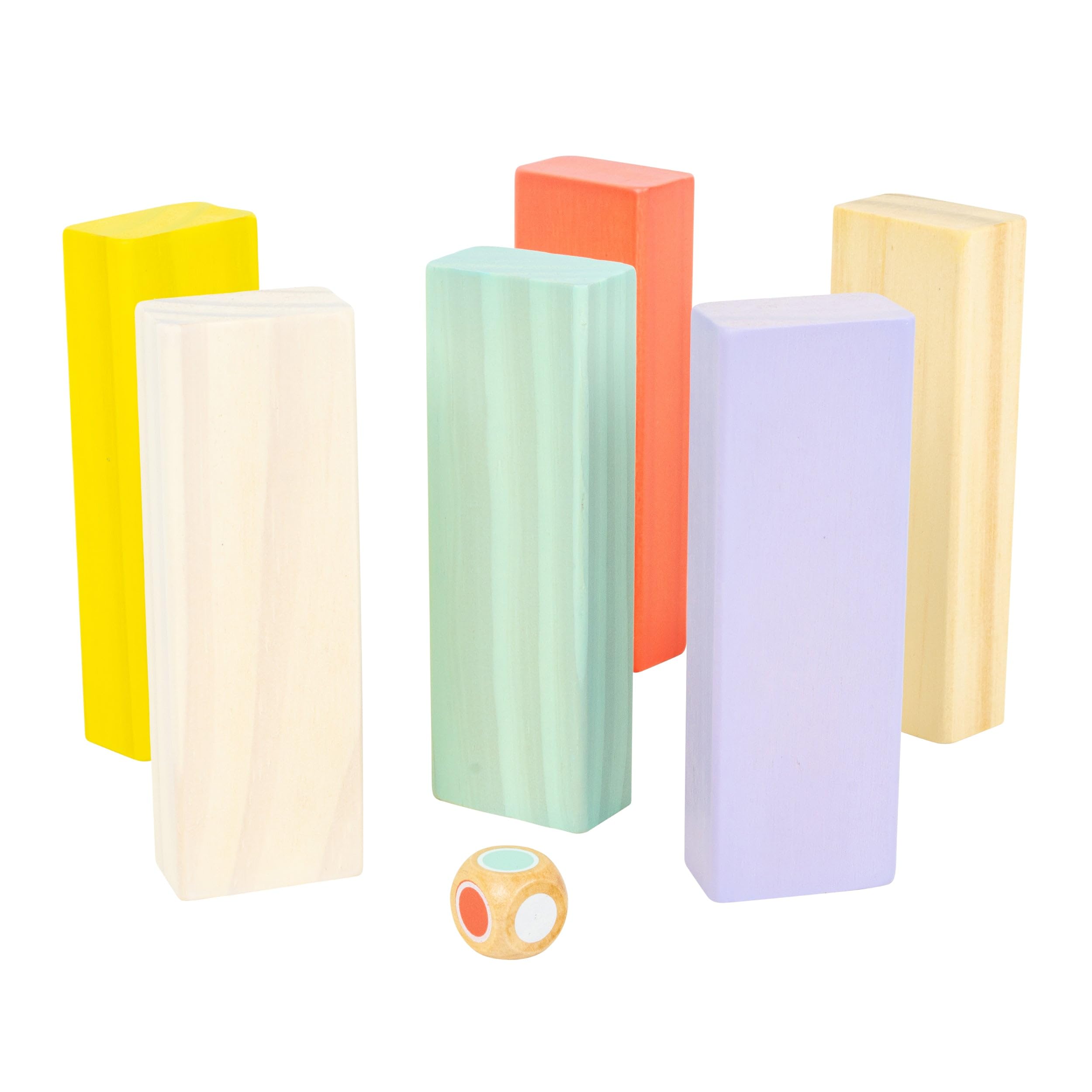 TP Toys - Torre de Equilibrio Gigante de Madera FSC - Juego de Habilidad Familiar - Interior/Exterior - Piezas Coloridas - para niños y Adultos - a Partir de 5 años - Tamaño XL Divertido y Agradable