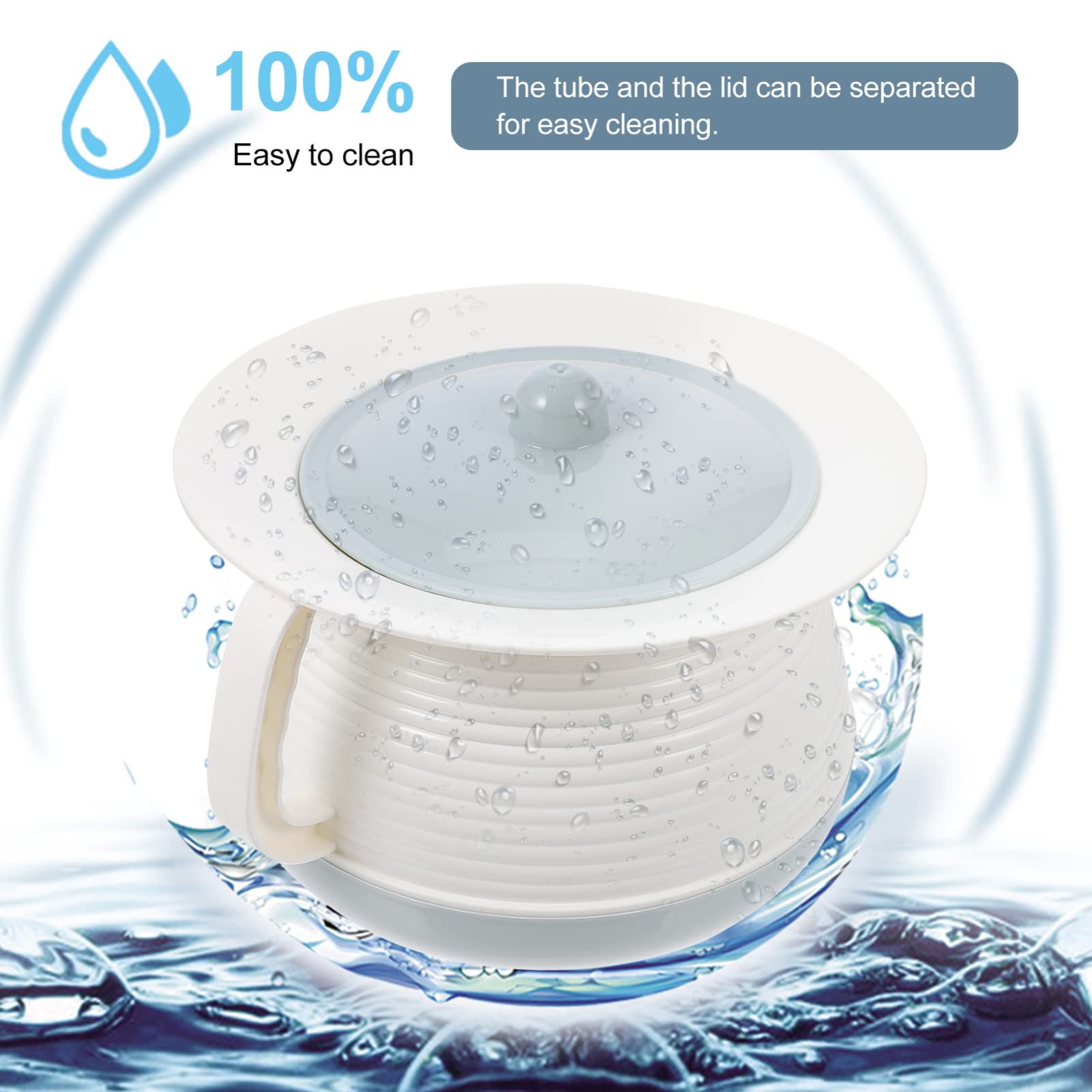 DOITOOL Vaso per orinatoio in plastica con coperchio, per bambini, portatile, per adulti, spittoon, paziente, per auto, anziani, ospedali, ospedali, servizi igienici portatili di emergenza,