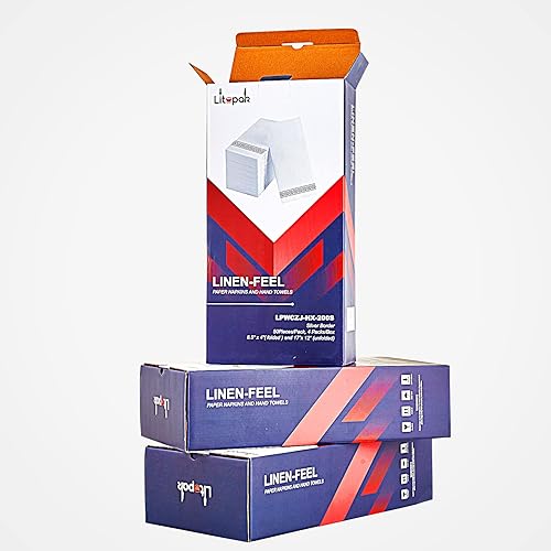 Miniatura 7 de Paquete de 200 toallas de mano de papel para baño, toallas de invitados desechables como lino, toallas de mano desechables para cocina, toallas de