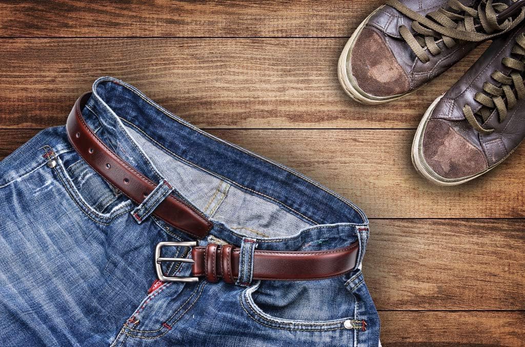 Classic Casual Dress Belt - Genuine Leather 1 1/4" Wide Single Prong Buckle - Image 4