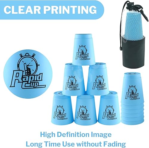 Miniatura 3 de Lancisism Juego de 24 tazas apilables de velocidad juego de apilamiento de tazas deportivas material sin BPA juego familiar clásico gran idea de