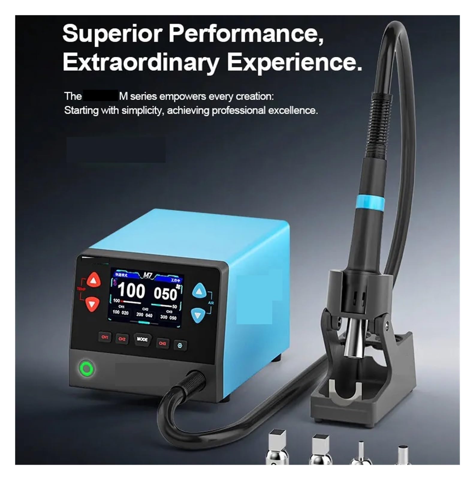Station à air Chaud Intelligente M7 1000W, kit de retouche BGA numérique à 9 canaux