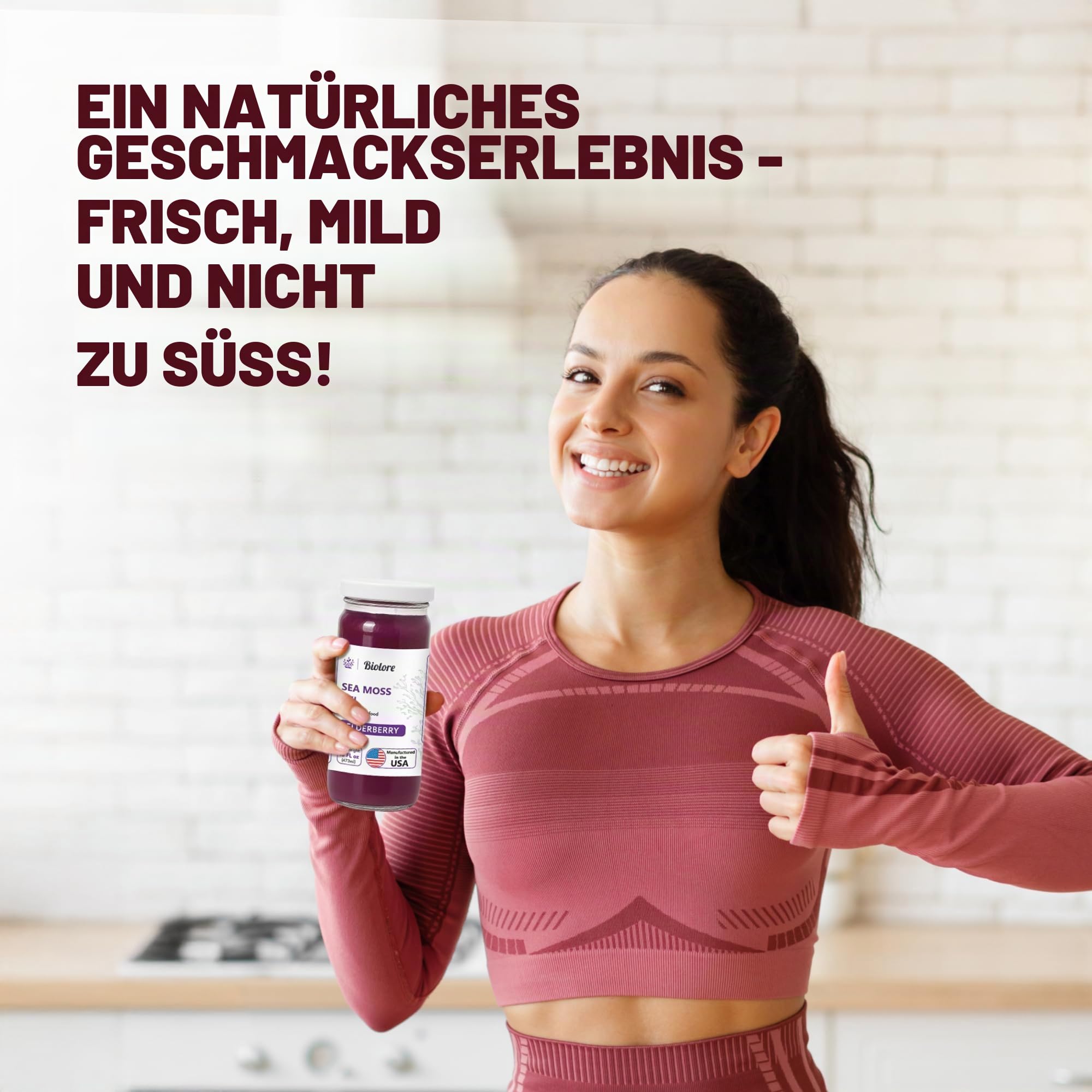 Biolore Holunder-Moos-Gel, 473 ml, Wildcrafted Seamoss – 1 Monatsvorrat | Ohne Zuckerzusatz - Vegan - Hergestellt in den USA aus weltweit angebauten Zutaten - Superfood Spread
