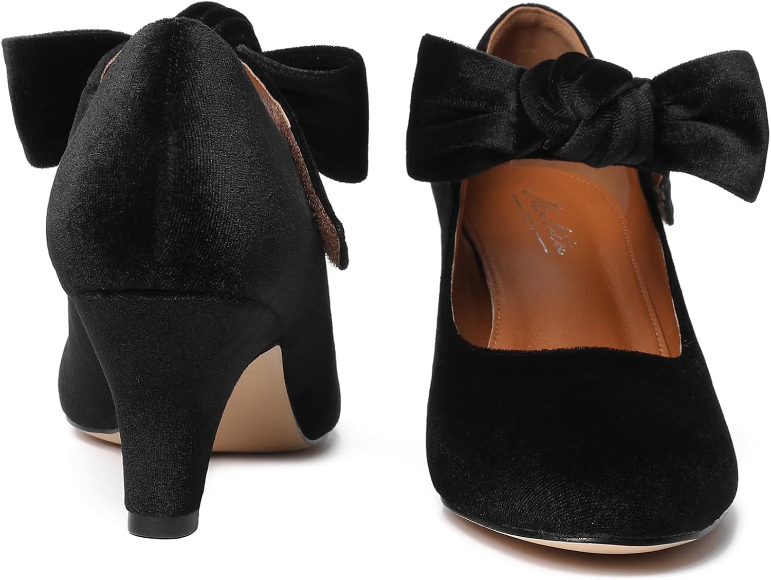 Mostrin Fashion Vintage Womens Small Bowtie Platform Pumps Ladies Sexy High Heeled Shoes - Image 9