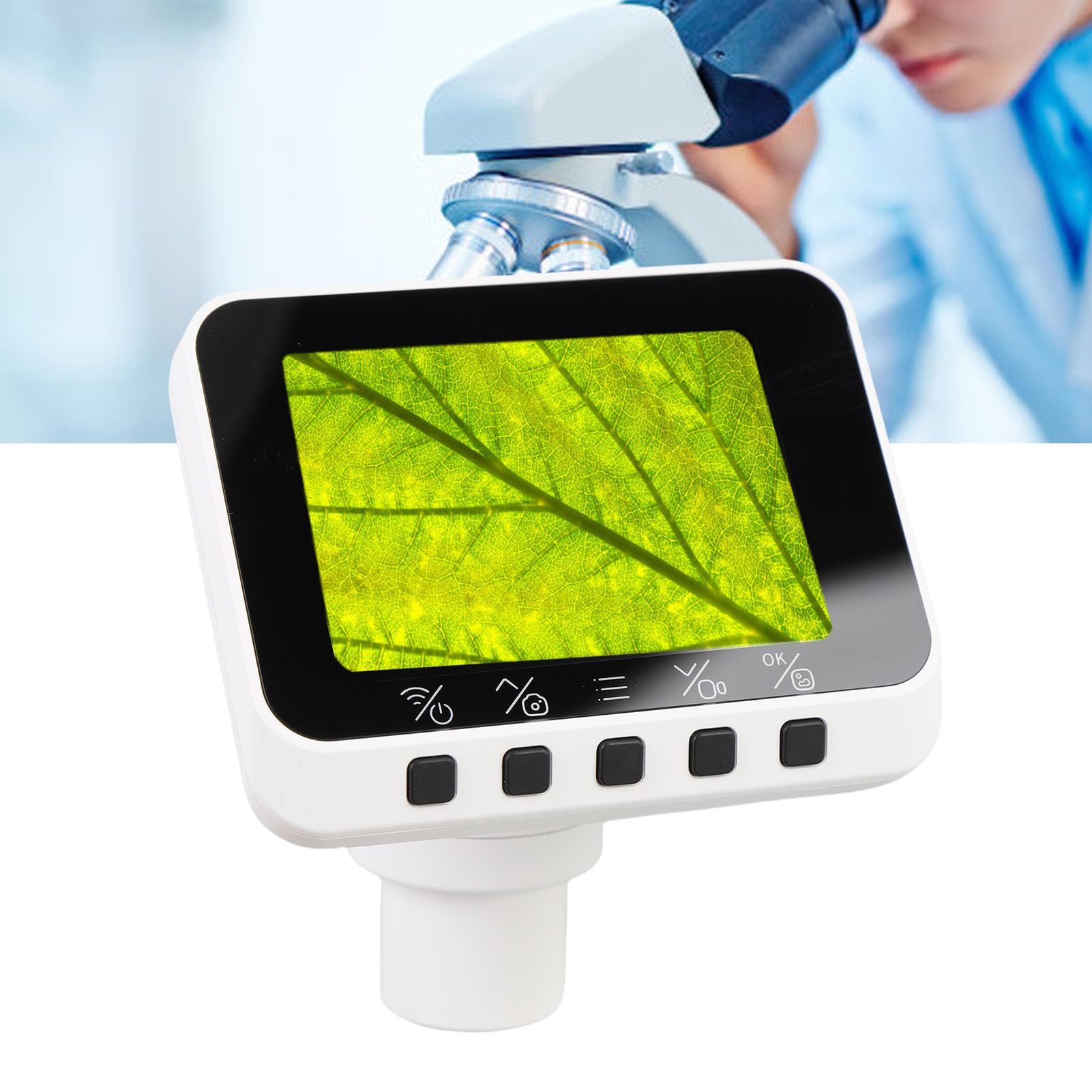 Tragbares WiFi-Okular, ABS, 2-MP-Kamera mit 2,8-Zoll-Bildschirm für Teleskope und Mikroskope, Perfekt für Vogelbeobachtung und Wandern