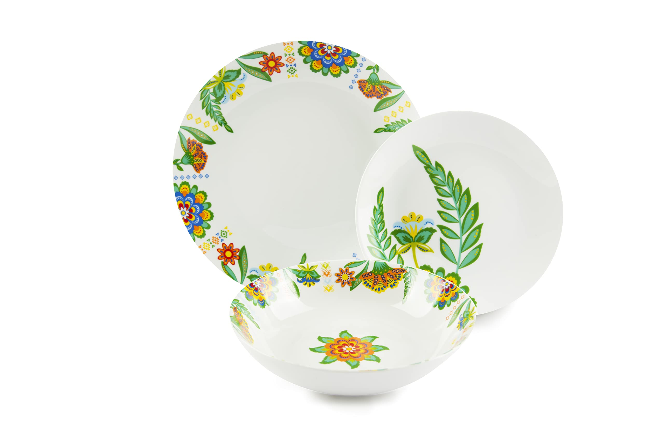 Service de vaisselle 18 pièces Excelsa Gipsy Flower pour 6 personnes