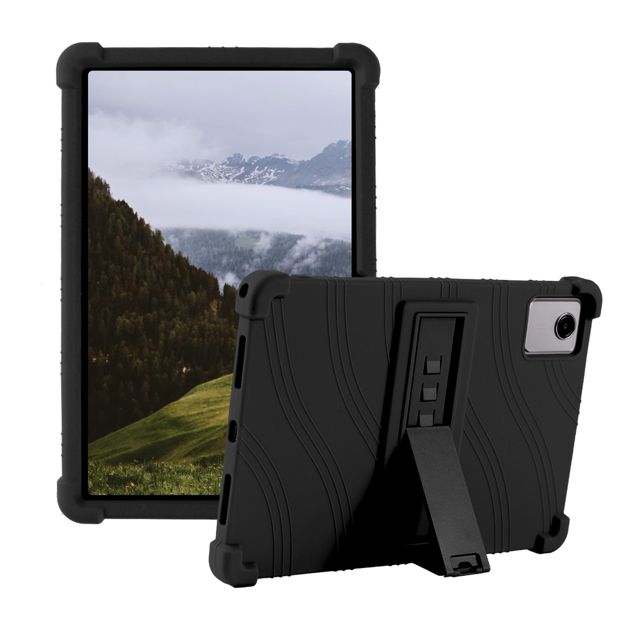 Allytech Shockproof Case For Lenovo Tab M11 11 Inch 2024, Lenovo Tab M11 Case With Screen Protector/Pencil Holder, Rugged Hybrid Bumper Shoulder Strap Kids Friendly All-Round Protective Cover,Black - View #3