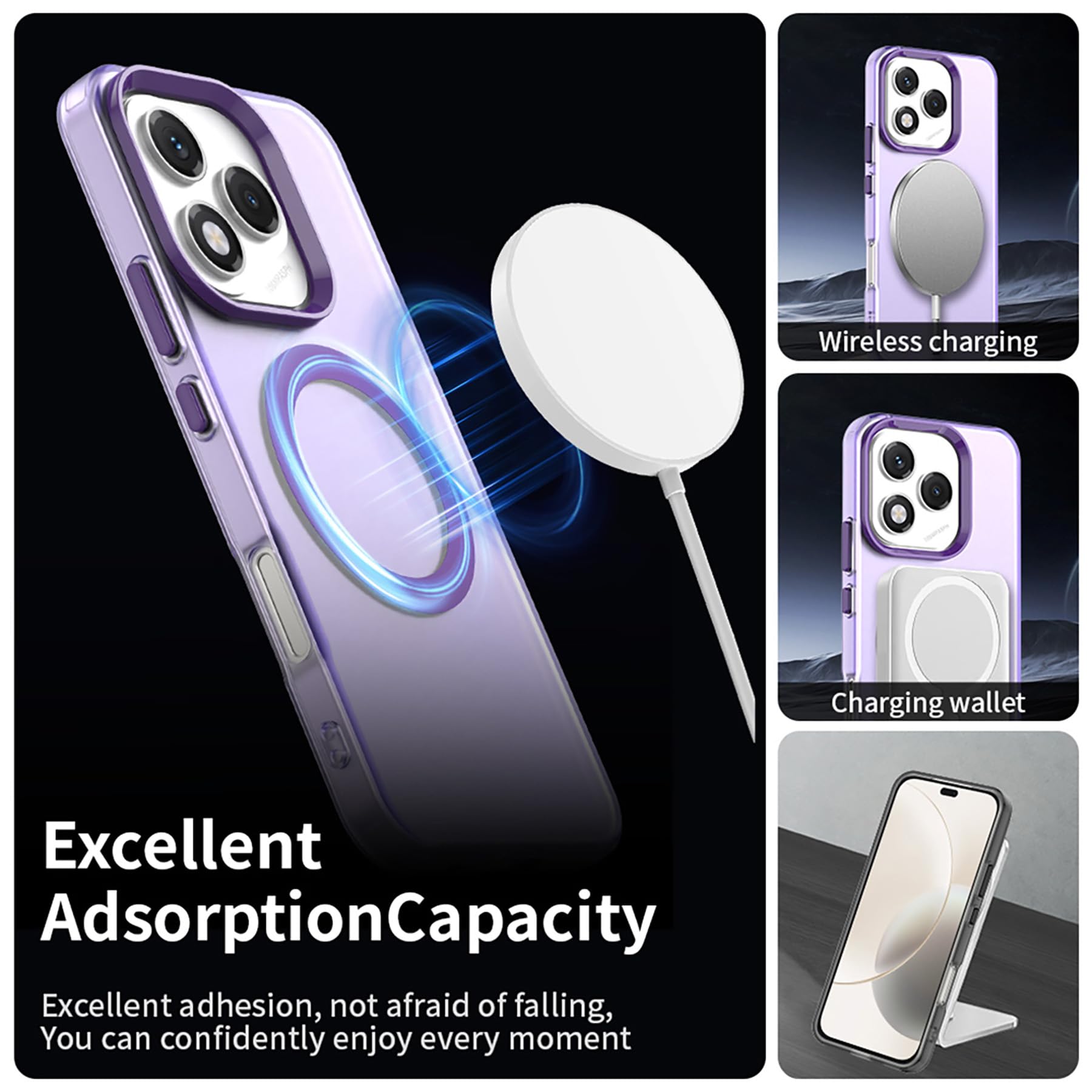 ILING Cover per HONOR 400 Smart/HONOR X7d, Elegante Floreale e Simpatico Animato Ragazze Custodia, Pelle PU Portafoglio Antiurto Case con Slot per Scheda/Supporto (Amore