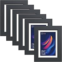 Vista 69 de VCK Paquete de 2 portarretratos de 8 x 10 pulgadas, roble natural, madera de alta gama con vidrio templado, para fotos de 5 x 7 pulgadas