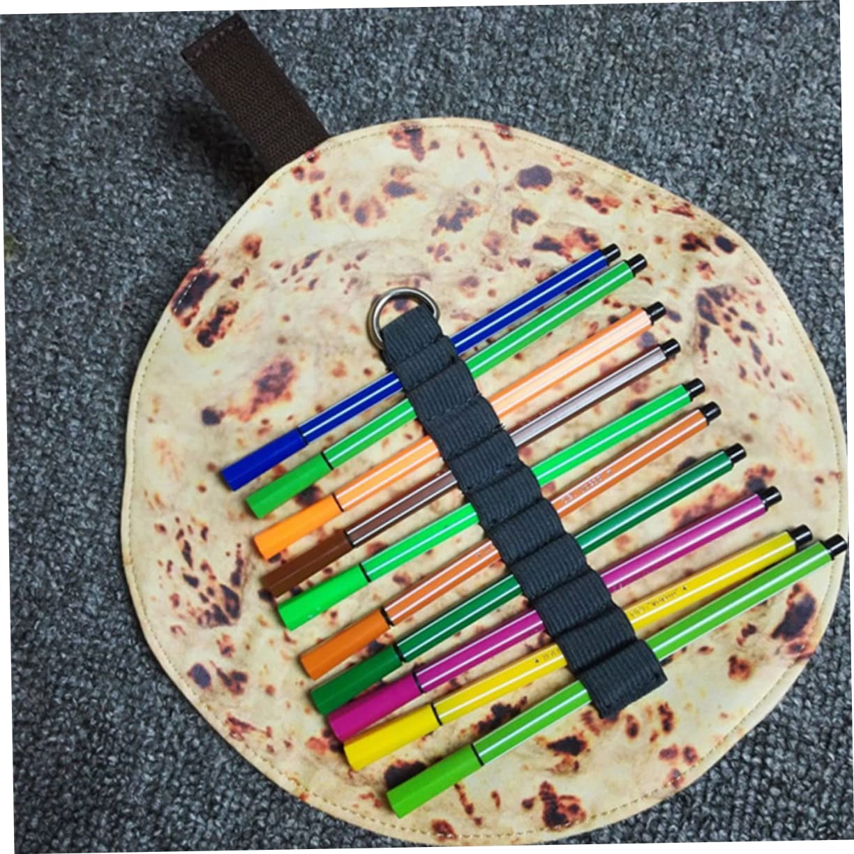10pièces Trousse à Crayons Tortilla Enroulable Toile Étui à Portable pour Rangement De Fournitures Scolaires