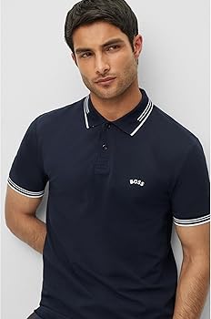 BOSS ボス 半袖ポロシャツ ネイビー M HUGO BOSS（ヒューゴ・ボス） 半袖ポロシャツ M ブルー メンズ