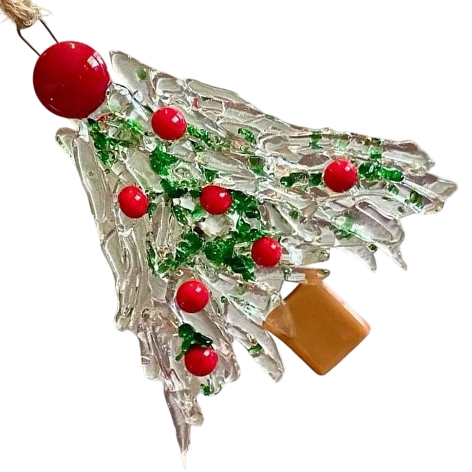 Jazuaiao Weather Proof Christmas Decoration Weather Resistant Acrylic Wreath Ornament Easy Setups Pendant for Home Shatterproof Christmas Accessories