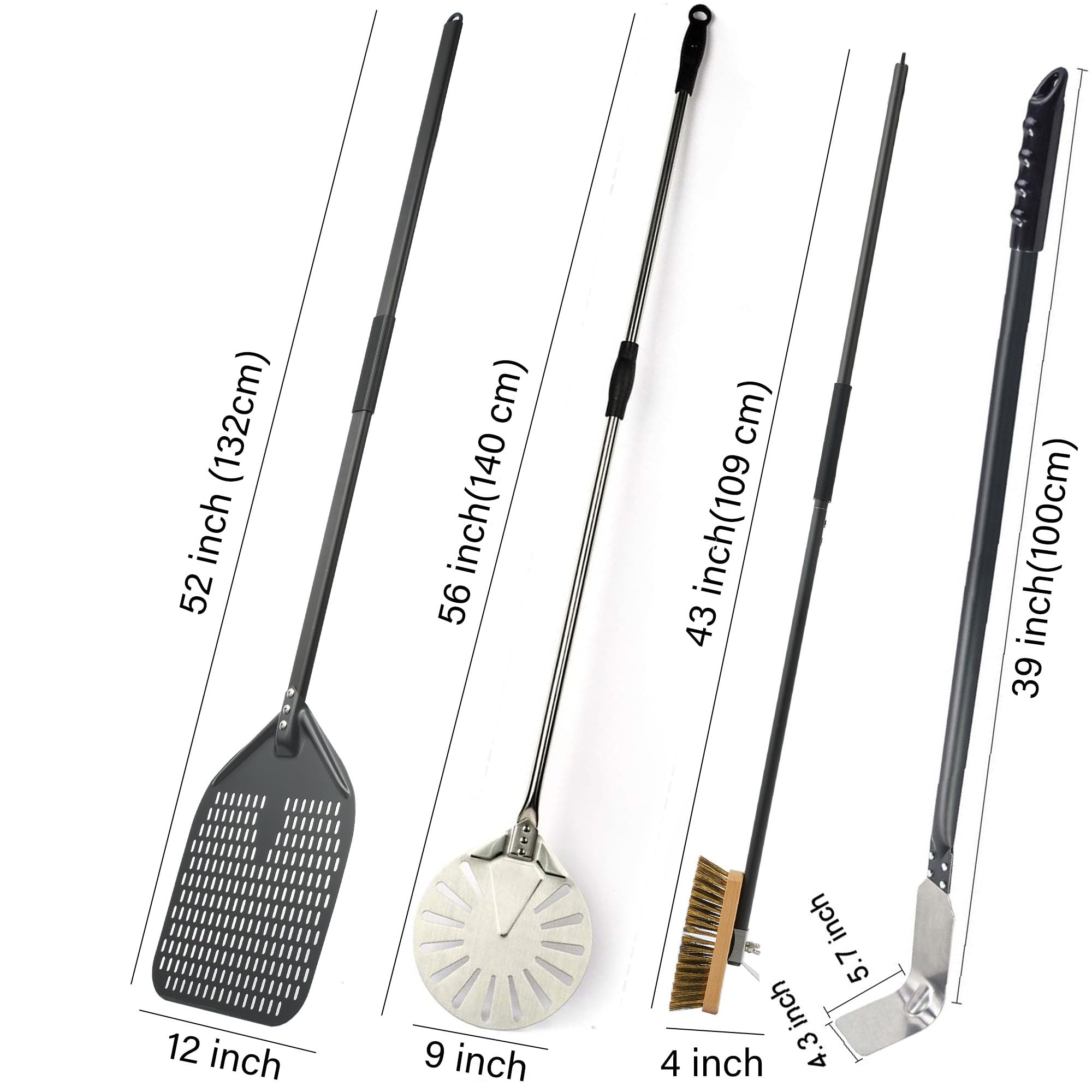 Onilini 12 inch Perforated Pizza Peel, 9