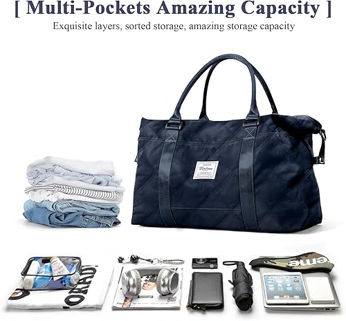 Miniatura 2 de Bolsa de lona de viaje, bolsa de gimnasio deportiva, bolsa de hombro para fin de semana para mujer