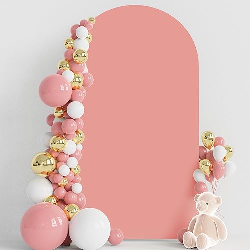 Wokceer Cubierta de arco de boda de elastano ajustable para arco de boda, cubierta de fondo de arco de Chiara superior redonda para fiesta de