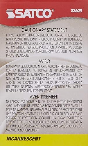Miniatura 5 de Satco S3629 - Bombilla S11 de base intermedia de 40 W, transparente, 1 unidad (paquete de 2)