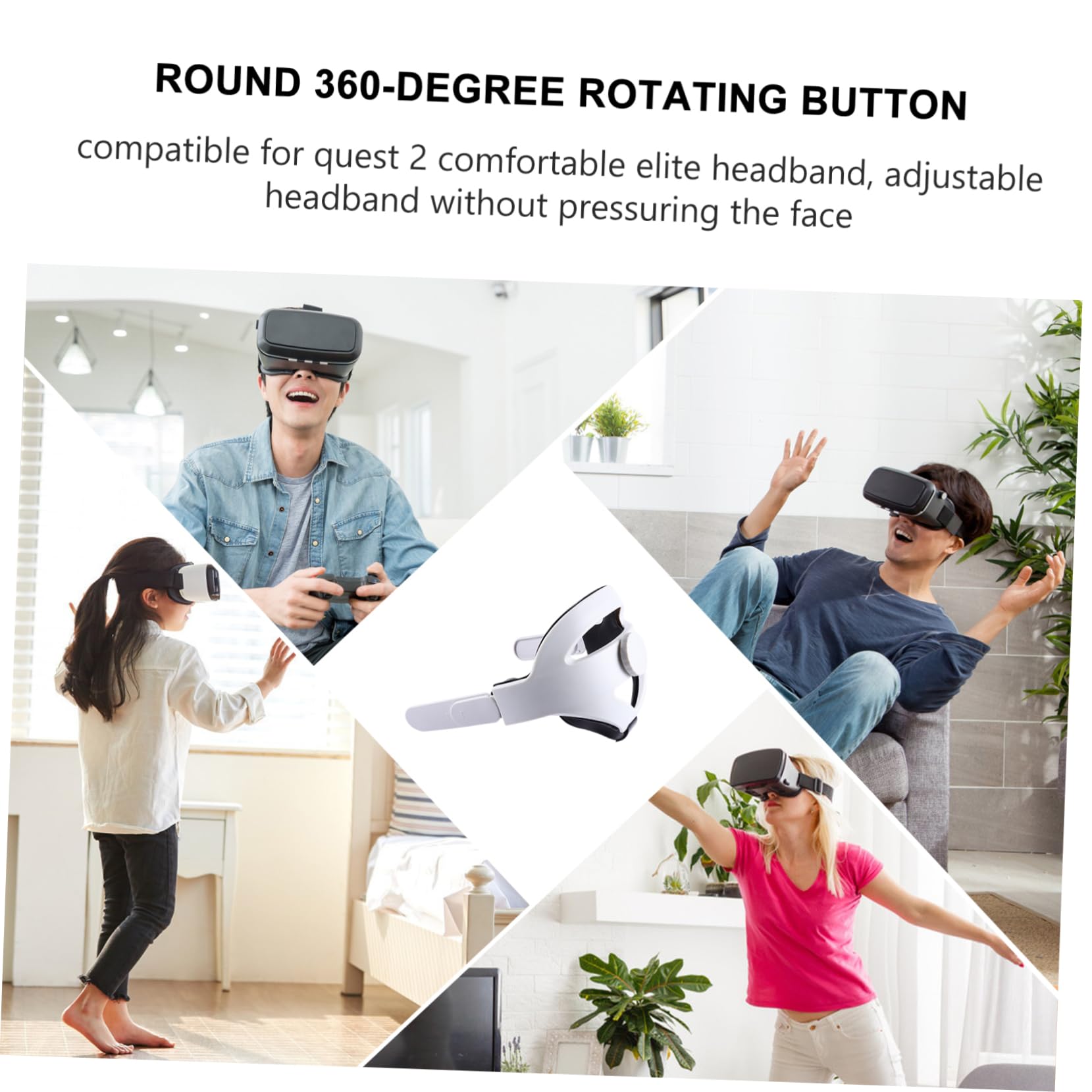 HOMSFOU Ajustable para Auriculares VR Soporte Ergonómico y Compatible Material De y
