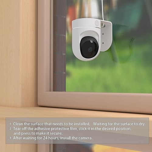 Miniatura 3 de Soporte de pared adhesivo para cámara Eufy Security interior E220 P24, sin taladrar, sin herramientas, instalación sin daños, 2 opciones de