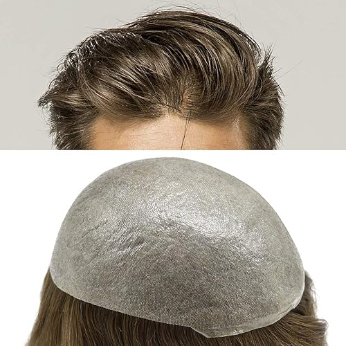 LYRICAL HAIR Toupee For Men Transparent Ultra Thin Skin Hair