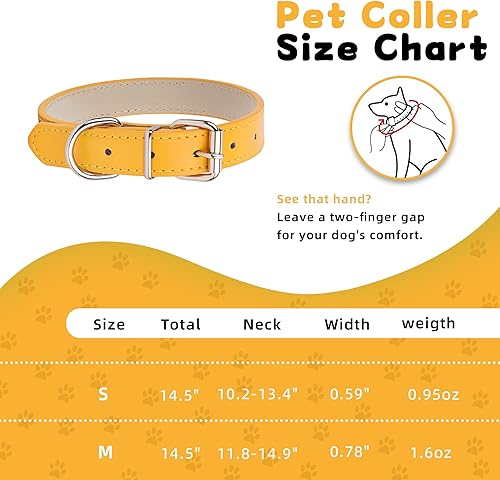 Miniatura 2 de Collar clásico de piel sintética para perro, paquete de 3 collares medianos para perros hembras, machos, gatos, perros, collares para cachorros con