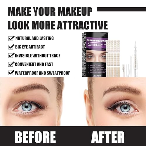 Miniatura 3 de Cinta para párpados Generalizy, tiras de elevación de tapas Satvee, cintas impermeables de doble párpado, cintas de doble párpado impermeables