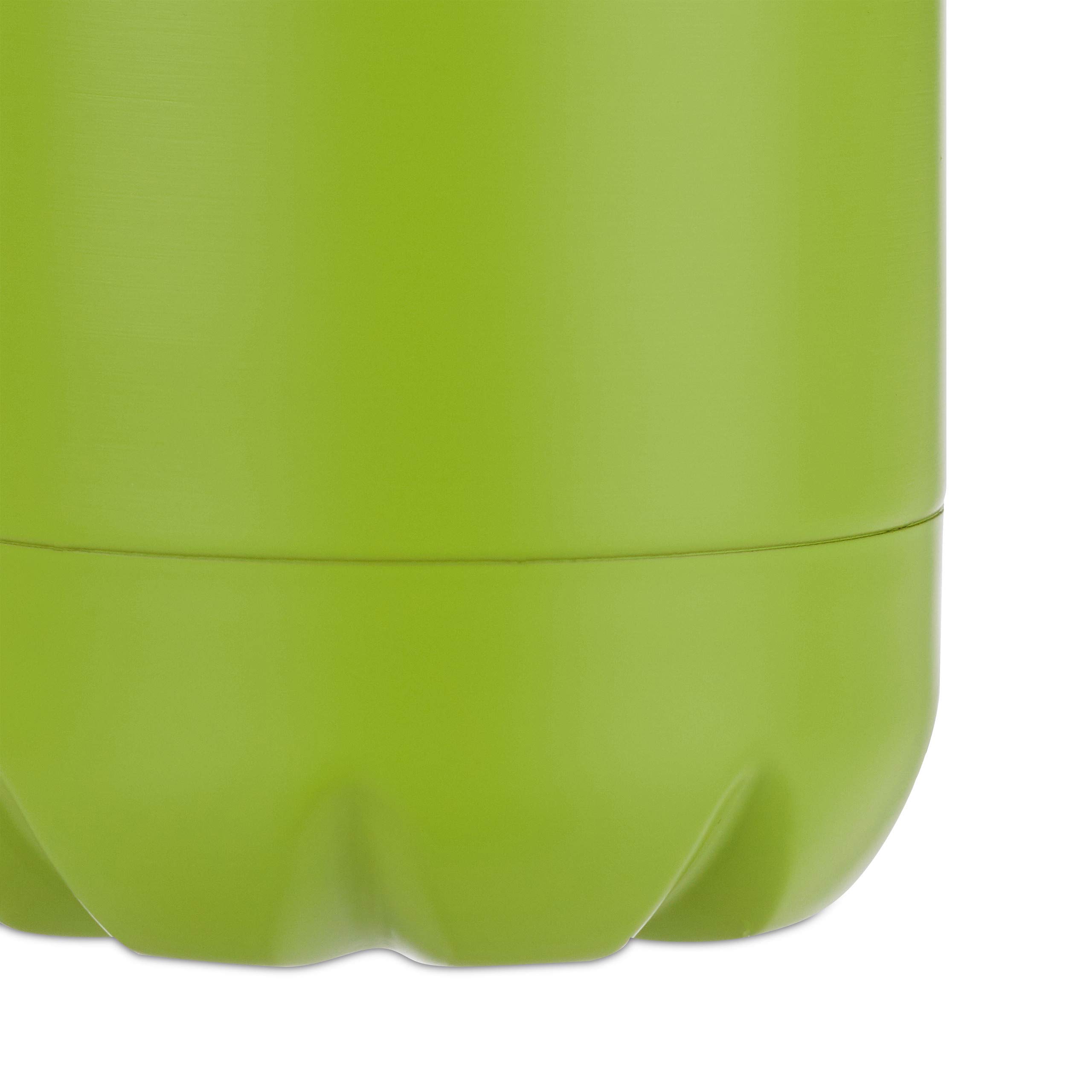 9x Bottiglia Termica in Acciaio Inox, Chiusura Ermetica, per Bevande Calde e Fredde, Borraccia Isolante 500 ml, verde