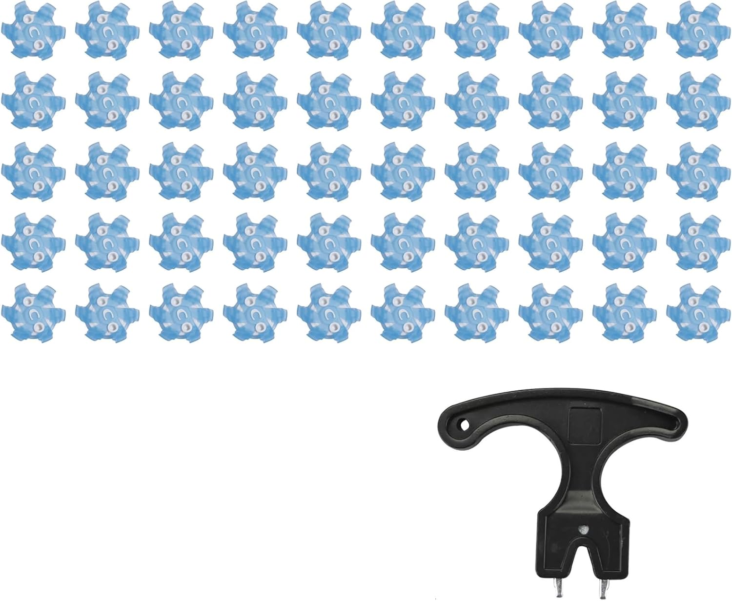 Golf Shoe Spikes 50pcs Soft Golf Shoe Spikes - Fast-Twist Short Tooth Compatible with Foot Joy