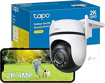 TP-Link Tapo 2K QHD Pan/Tilt Outdoor Wired Security Wi-Fi Camera
