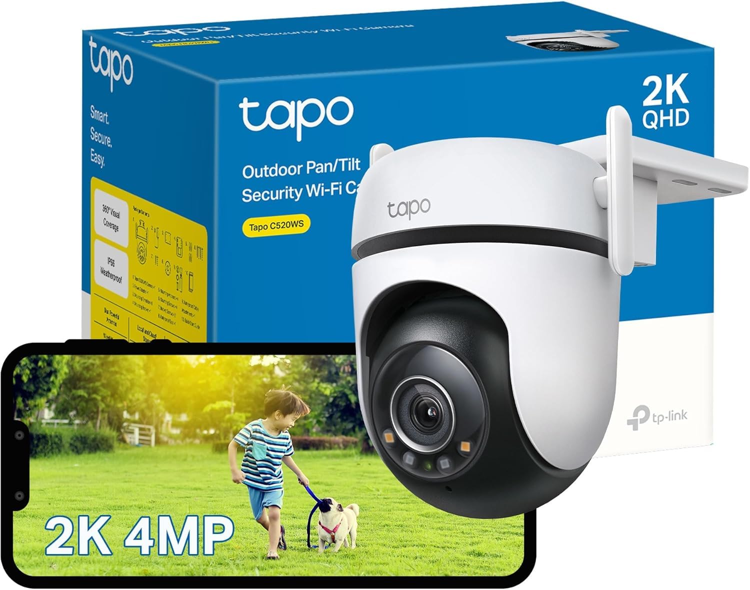 Tapo C520WS 2K QHDセキュリティカメラ Tapo C520WS | 屋外パンチルトセキュリティWi-Fiカメラ | TP