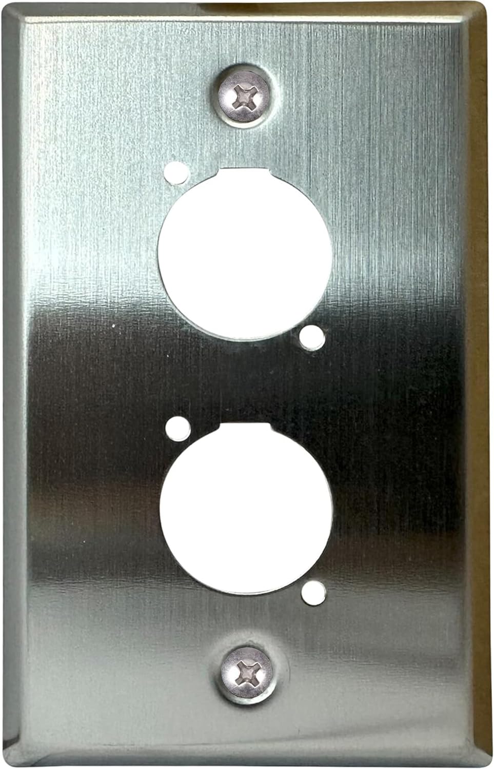 Panel XLR y placa de pared en blanco DIYTECH de acero para instalación de sonido