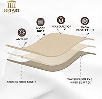 Vista 4 de HERA'S PALACE Funda impermeable para banco de exteriores, funda de sofá resistente 600D, resistente al viento y anti-UV, fundas para muebles
