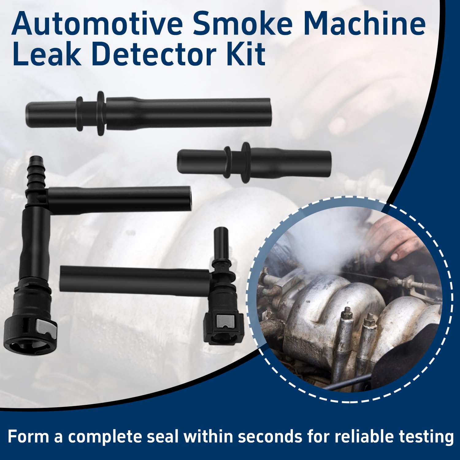 VKVXCLON Motor EVAP System Leak Detection Kit, Compatible with Low Pressure Automotive Smoke Machine Diagnostics 96-0190 Vehicle Leak Detector Diagnostic Tester Tools kit