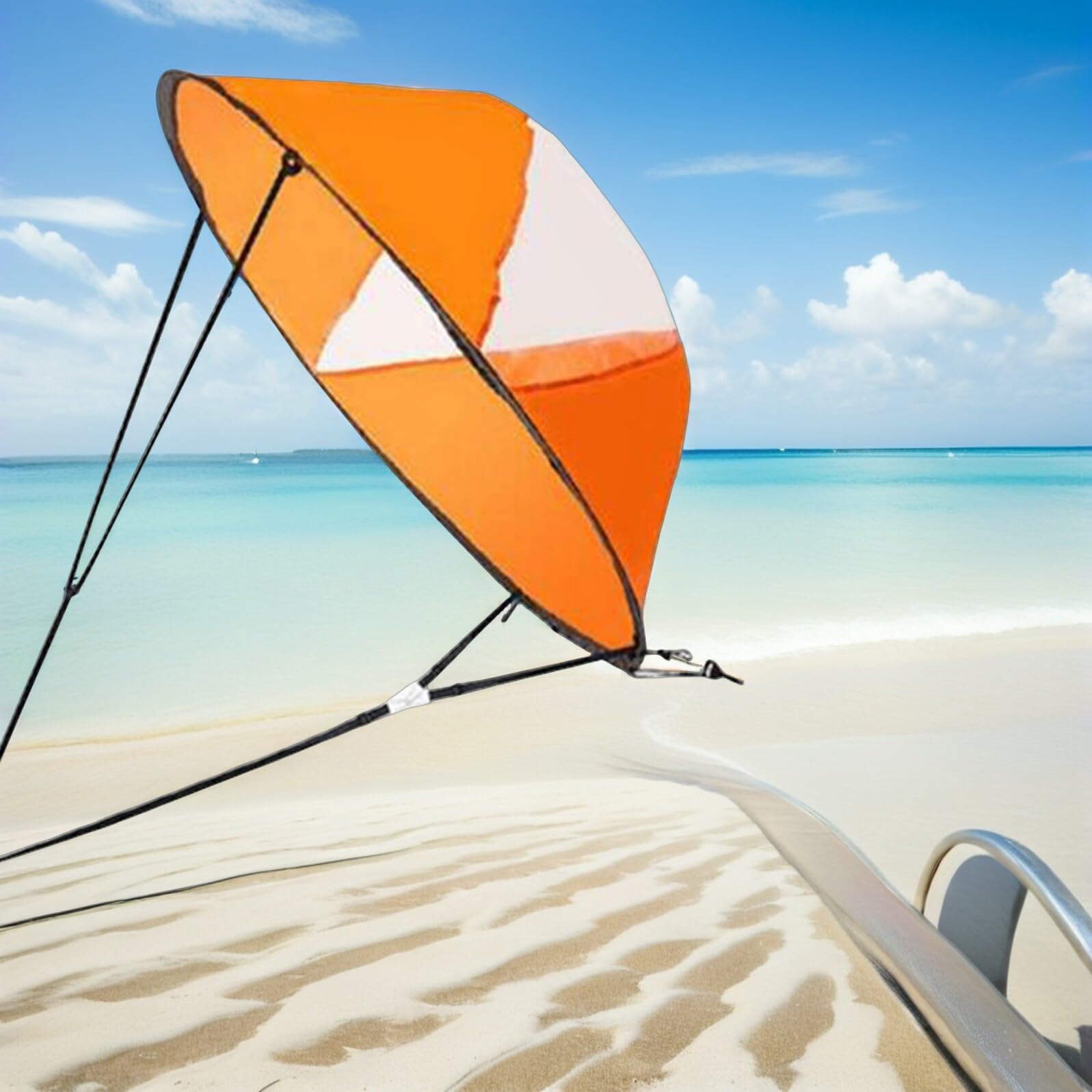 Gatuida Sail de Viento para Kayak Plegable de PVC con Clips, Fácil de Usar y Montar, Adecuado para Canoa Inflable y Navegación Recreativa Portátil