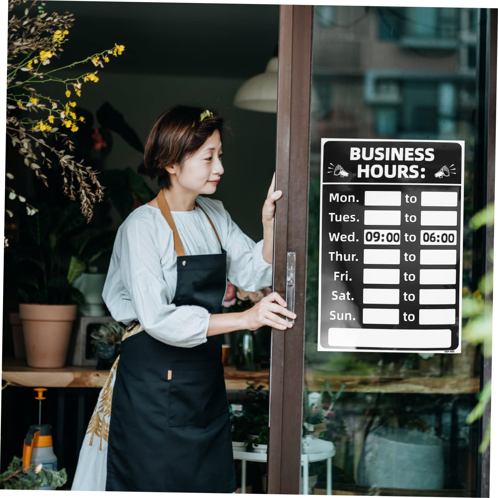 5sätze Geschäftsstunden-schild Anpassbares Schild Und Uv-beständig Teilig Yep Yep- Für Öffnungszeiten Von Geschäften Bars Und Cafés