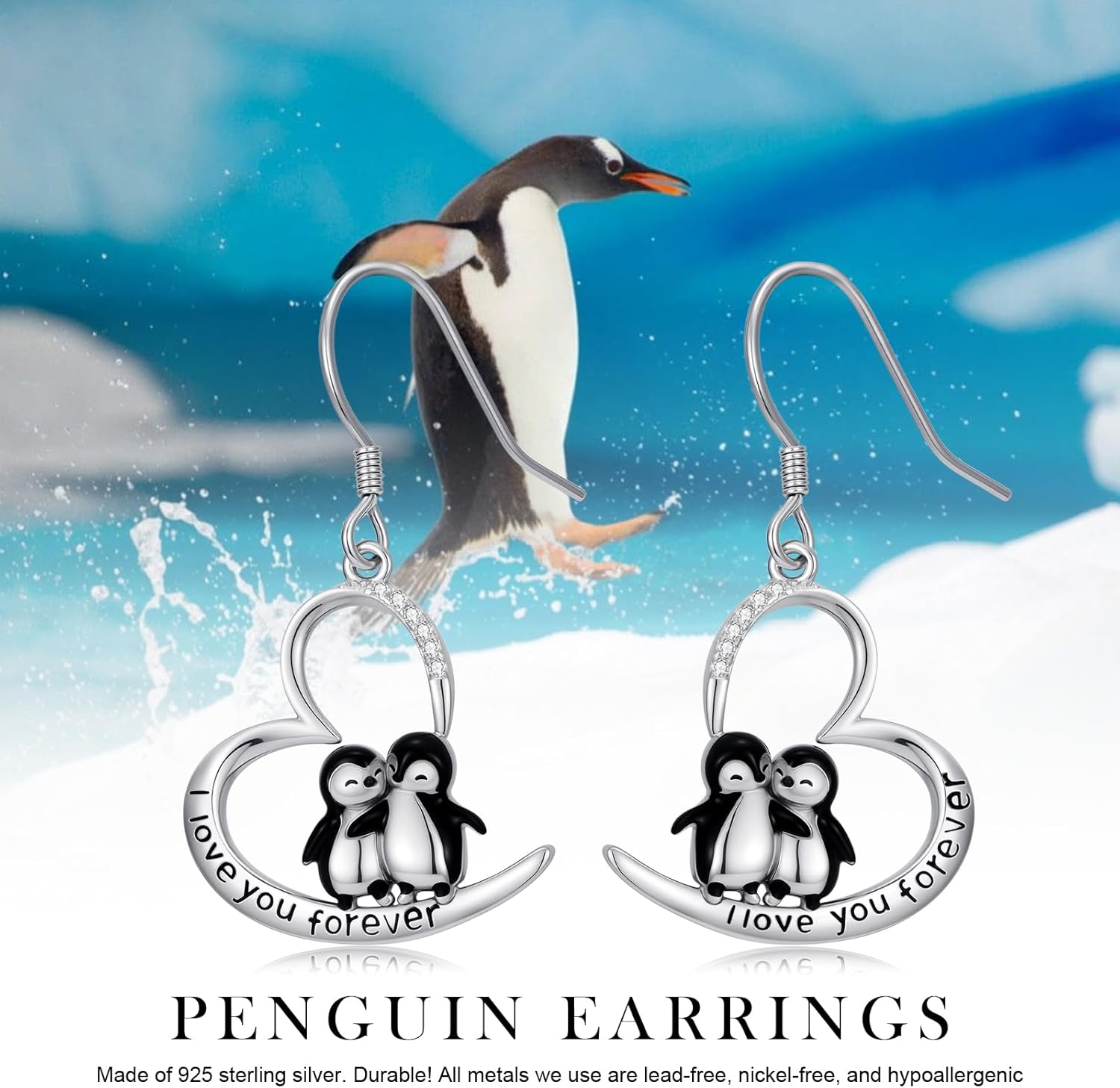 Animal/Christmas Holiday Earrings 925 Sterling Silver Animal Jewelry Christmas Stocking Stuffers Gifts for Daughter - Image 7