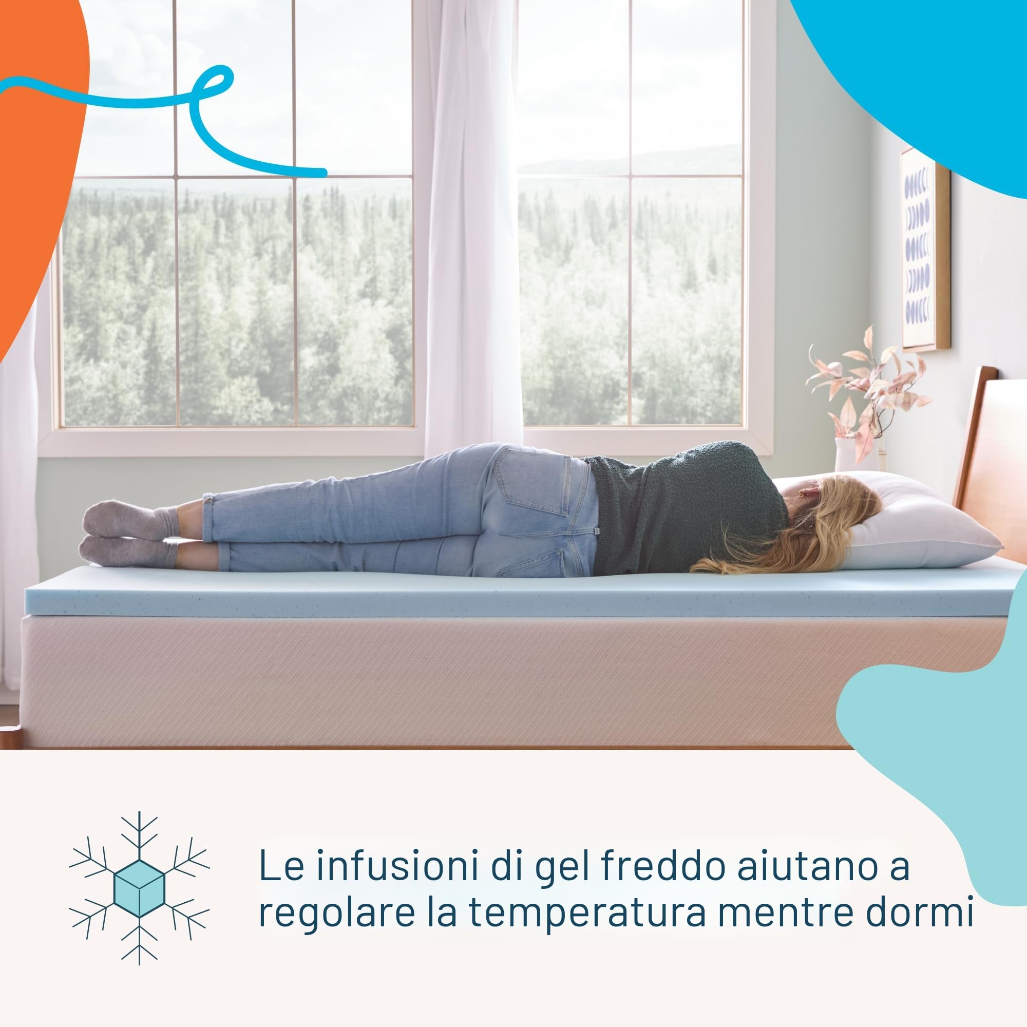 Materassi e copri Genio Flex Materasso Memory Foam 2 Strati in Aloe