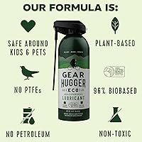 Vista 2 de Gear Hugger Lubricante multiusos Ecológico (11 onzas, paquete de 2), removedor de óxido, lubricante para puerta de garaje, lubricante para bisagra