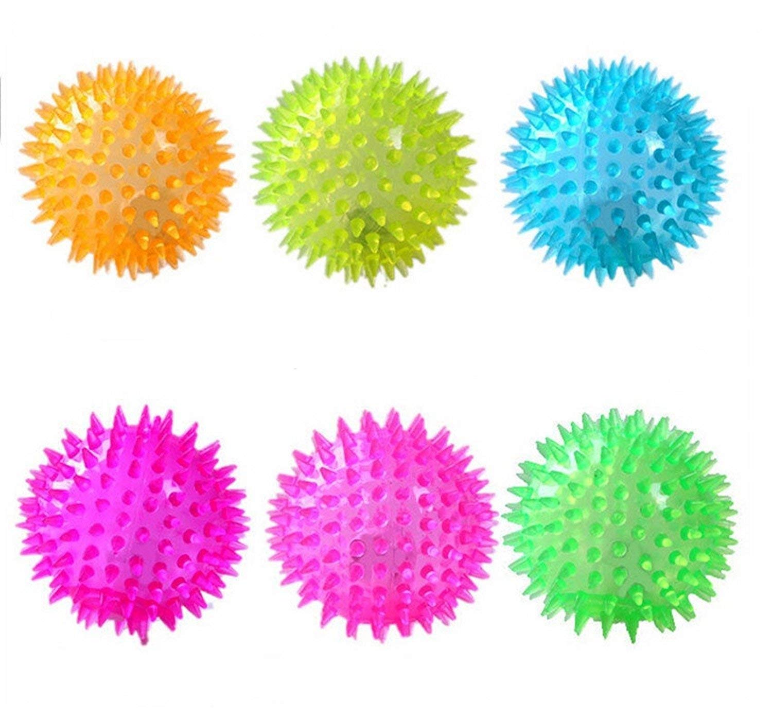 Andy Toys LED Light-UP Spike Squeaky Ball -Small (Set of 6) (B08XK88S79) Amazon Price History, Amazon Price Tracker