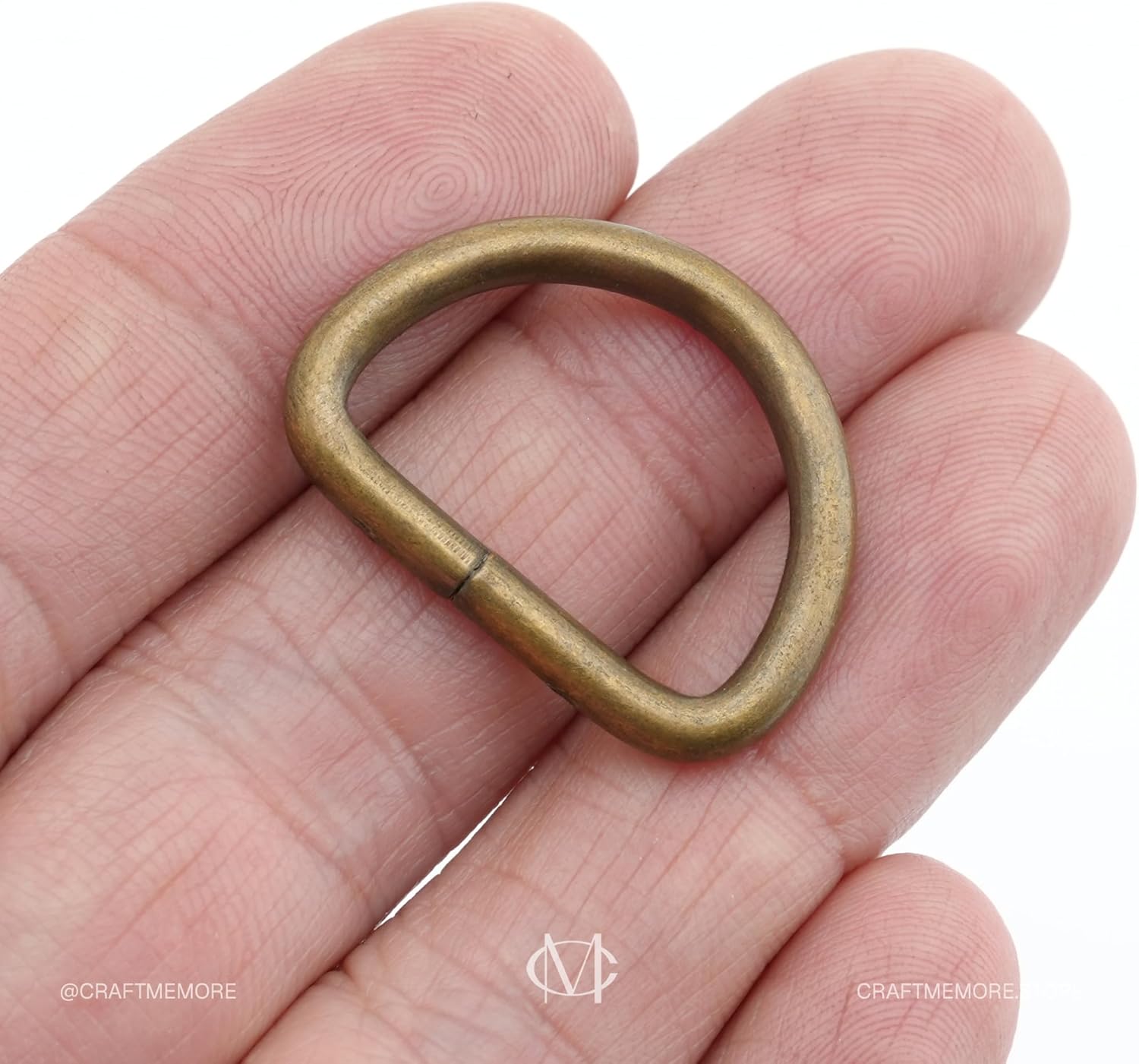 CRAFTMEMORE D-Ring Findings 5/8, 3/4 & 1 Inch Metal Non Welded D Rings for Belts Bags Lanyard Leathercraft Avail 4 Colors (1" x 20 Pack, Antique Brass) - Image 2