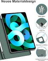 FOGARI Billentyűzetes Tok iPad Air 6 11" (M2 2024) és Pro 11 2022-2018 Készülékekhez - Levehető QWERTZ Bluetooth Billentyűzet, Ceruzatartó 3