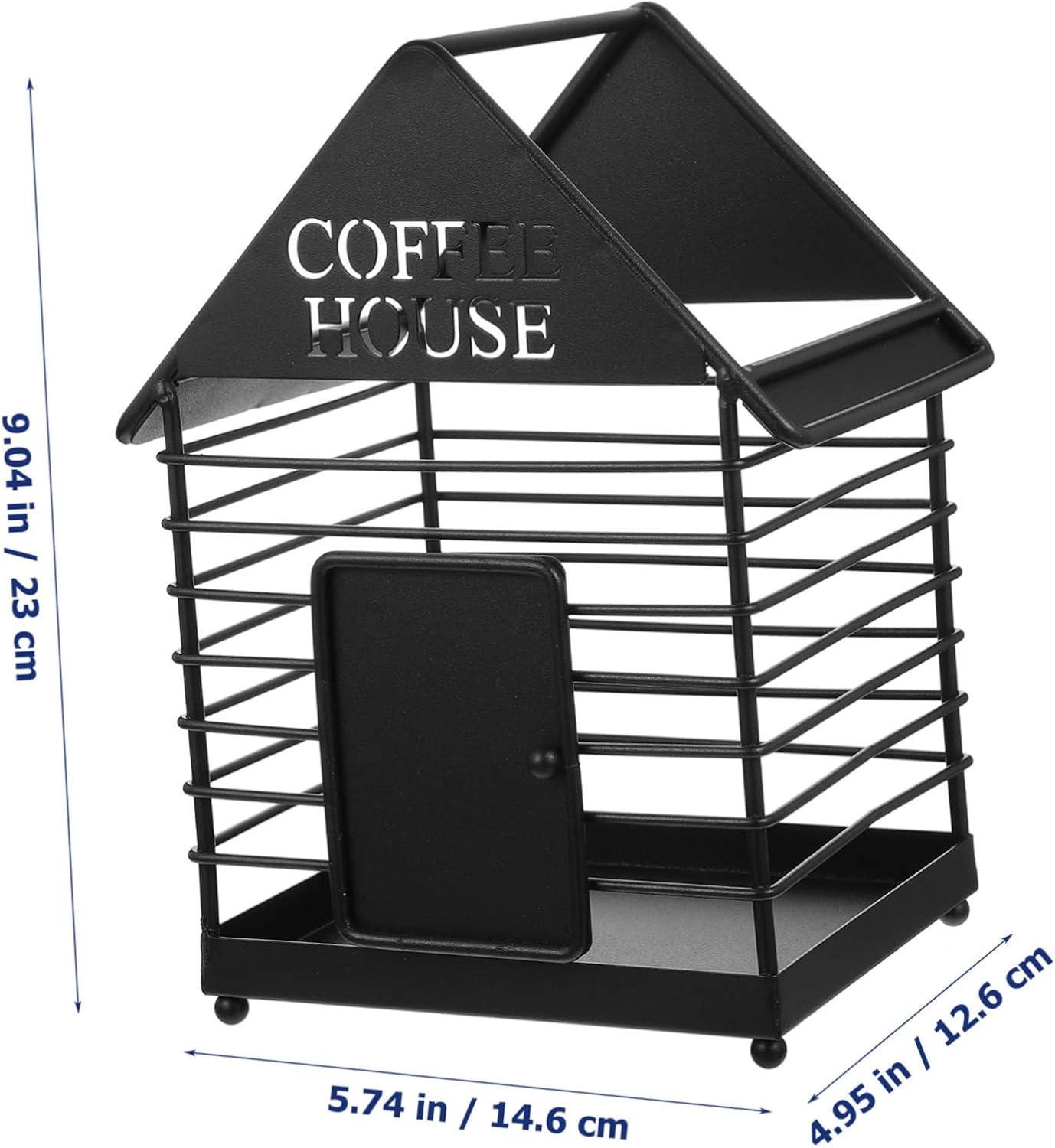 Creative Iron Art Storage Holder House Shape Rack for Coffee Capsules Eggs and Sundries Sturdy and Stylish Organizer for Spaces