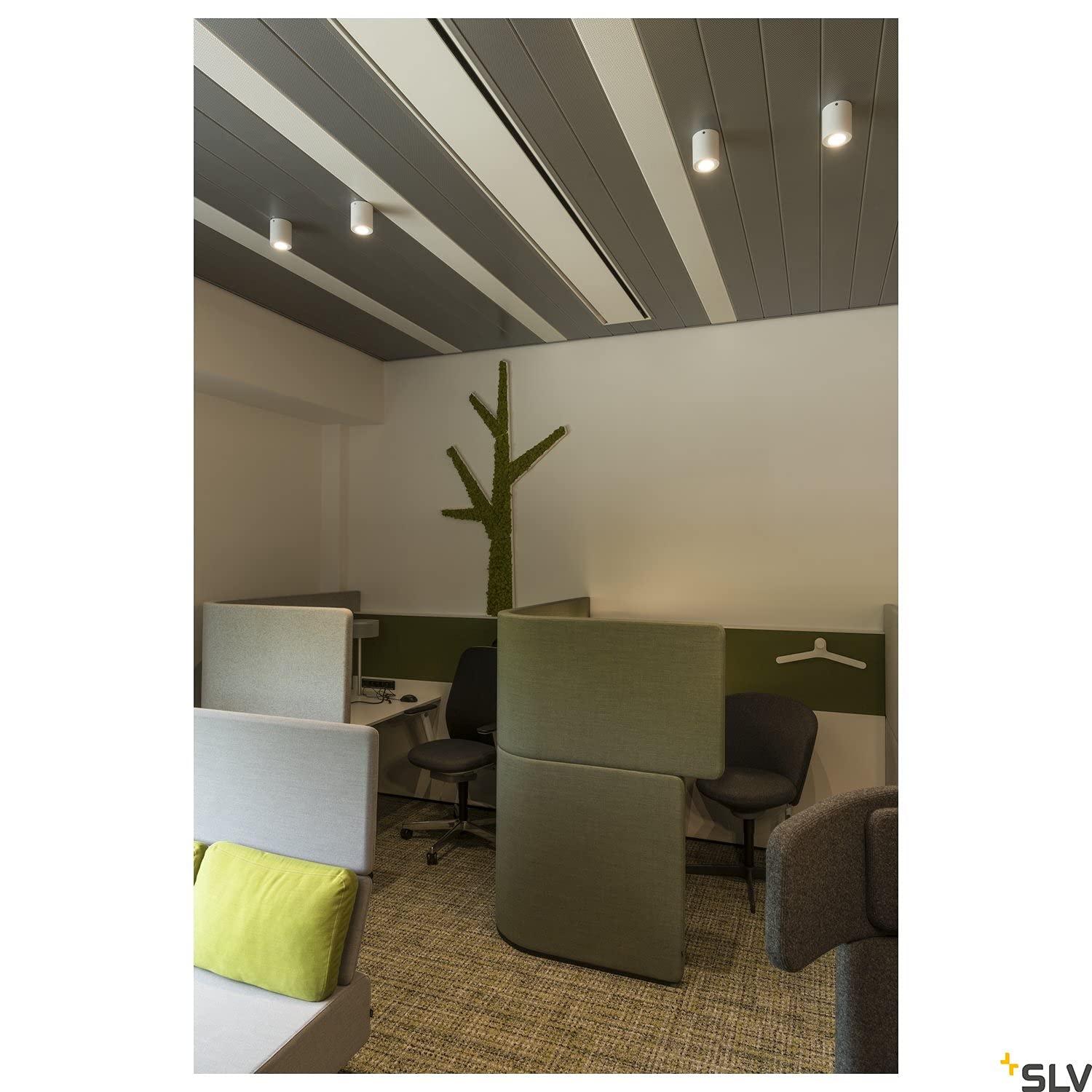 SLV lampada a plafone da soffitto TRILEDO CL/faretto, lampada a stelo, faretto da soffitto, lampada da soffitto, lampada a plafone, illuminazione per interni / GU10 10W alluminio