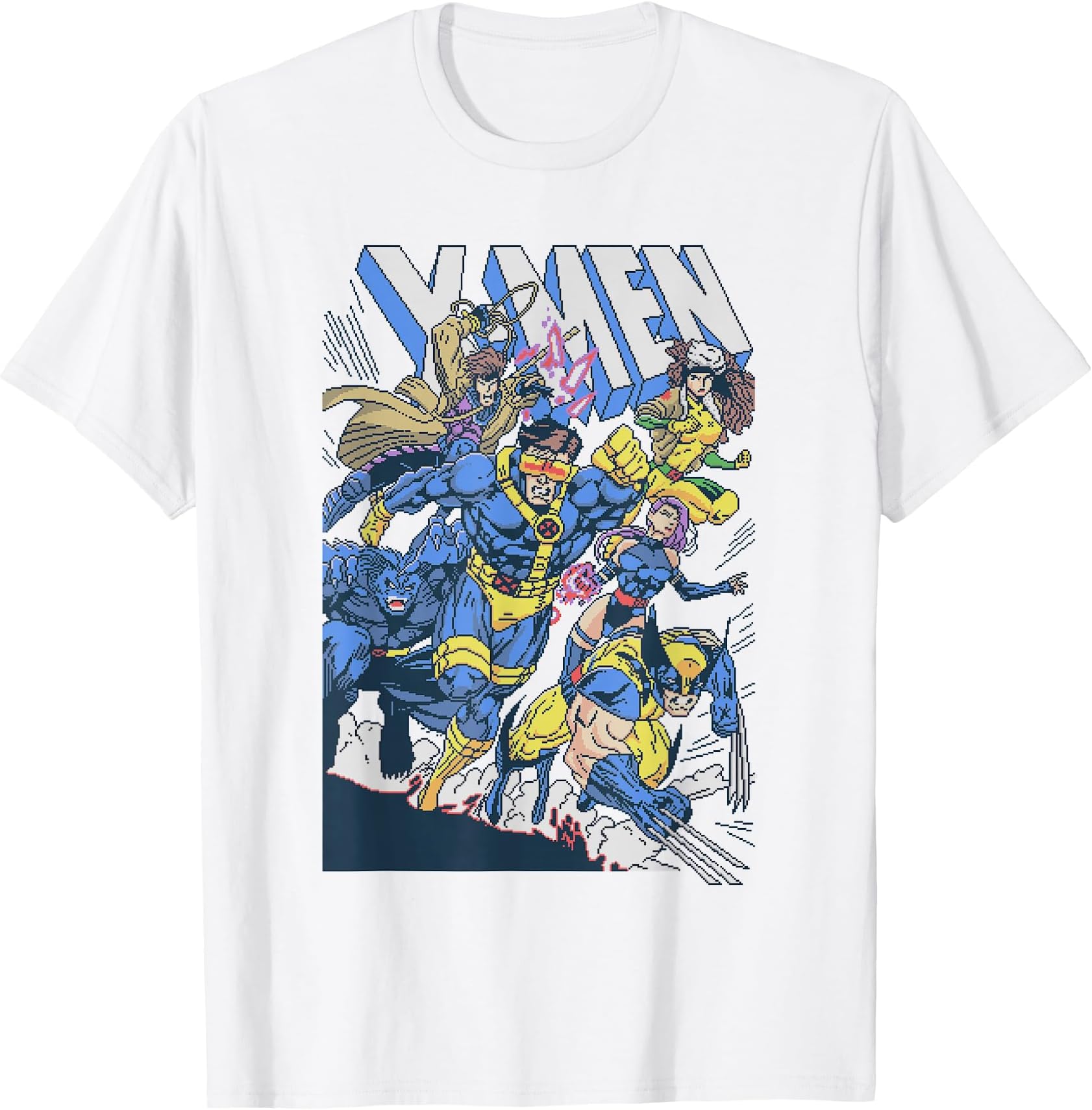 Comics Retro Classic X-Men Ready to Fight Group Shot T-Shirt
