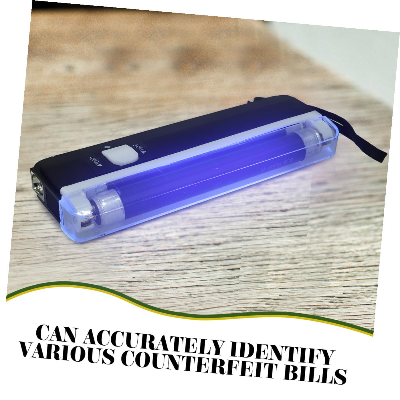 HOMSFOU 4 Pezzi Rilevatore Banconote Portatile Professionale con LED Fluorescente e Luce Uv Autenticità Euro e Bassa Luce per Documenti e Accessori Finanziari
