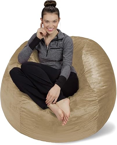 Miniatura 53 de Sofa Sack: puff de felpa ultra suave, con espuma viscoelástica y funda de micro-gamuza, mueble rellenos de espuma y accesorios rellenos de espuma