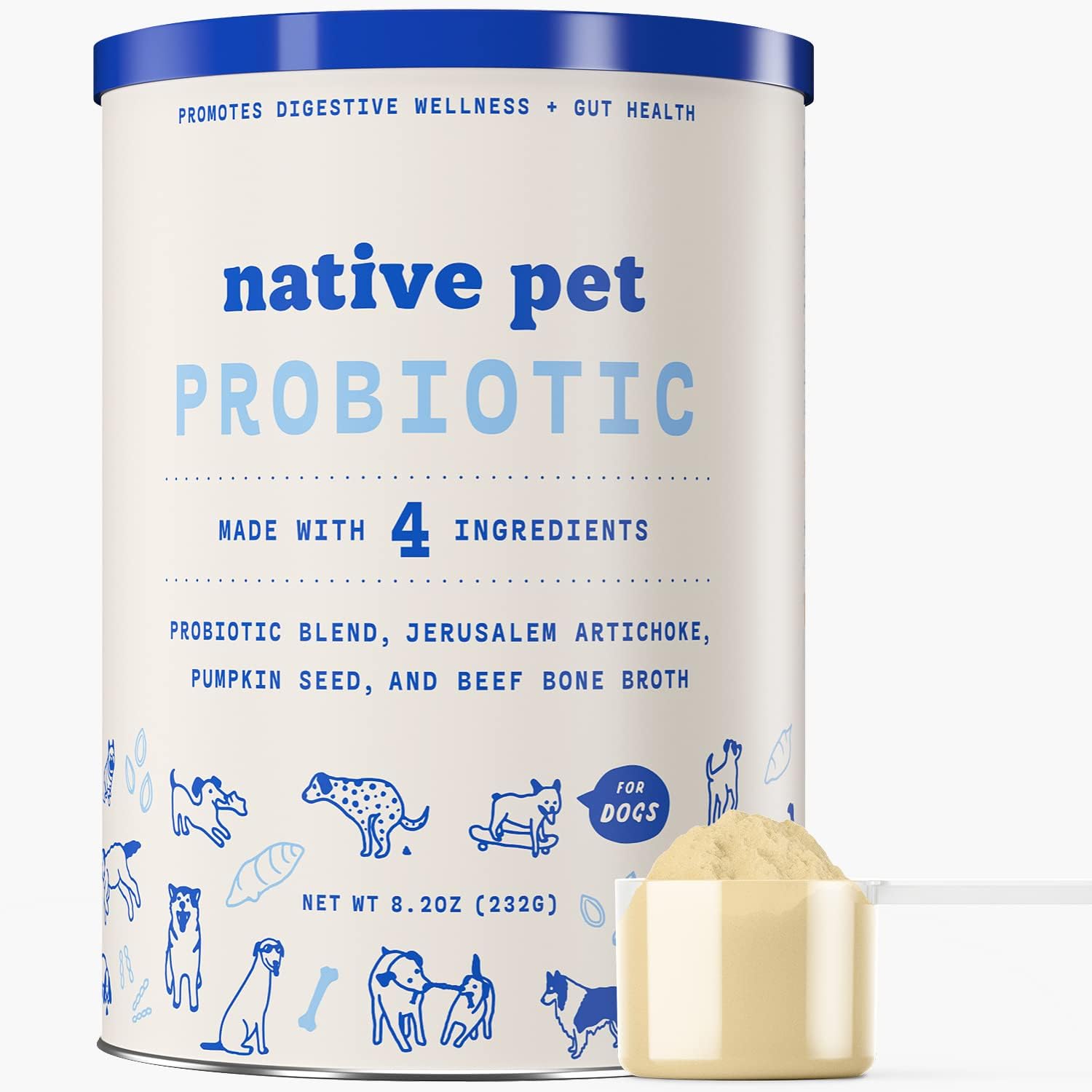 Native Pet Probiotic for Dogs Vet Created Probiotic Powder for Dogs