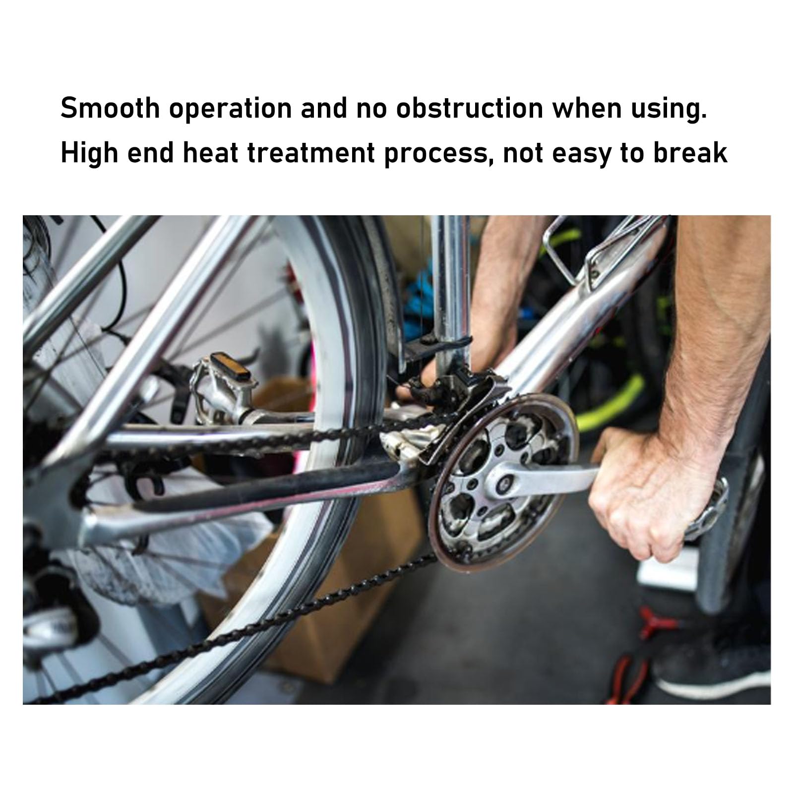 10 Speed Silver Plated Mountain Bike Chain High Carbon Steel Durable Smooth Transmission for Road Bikes and Mountain Bikes 310g Carbon Steel Material