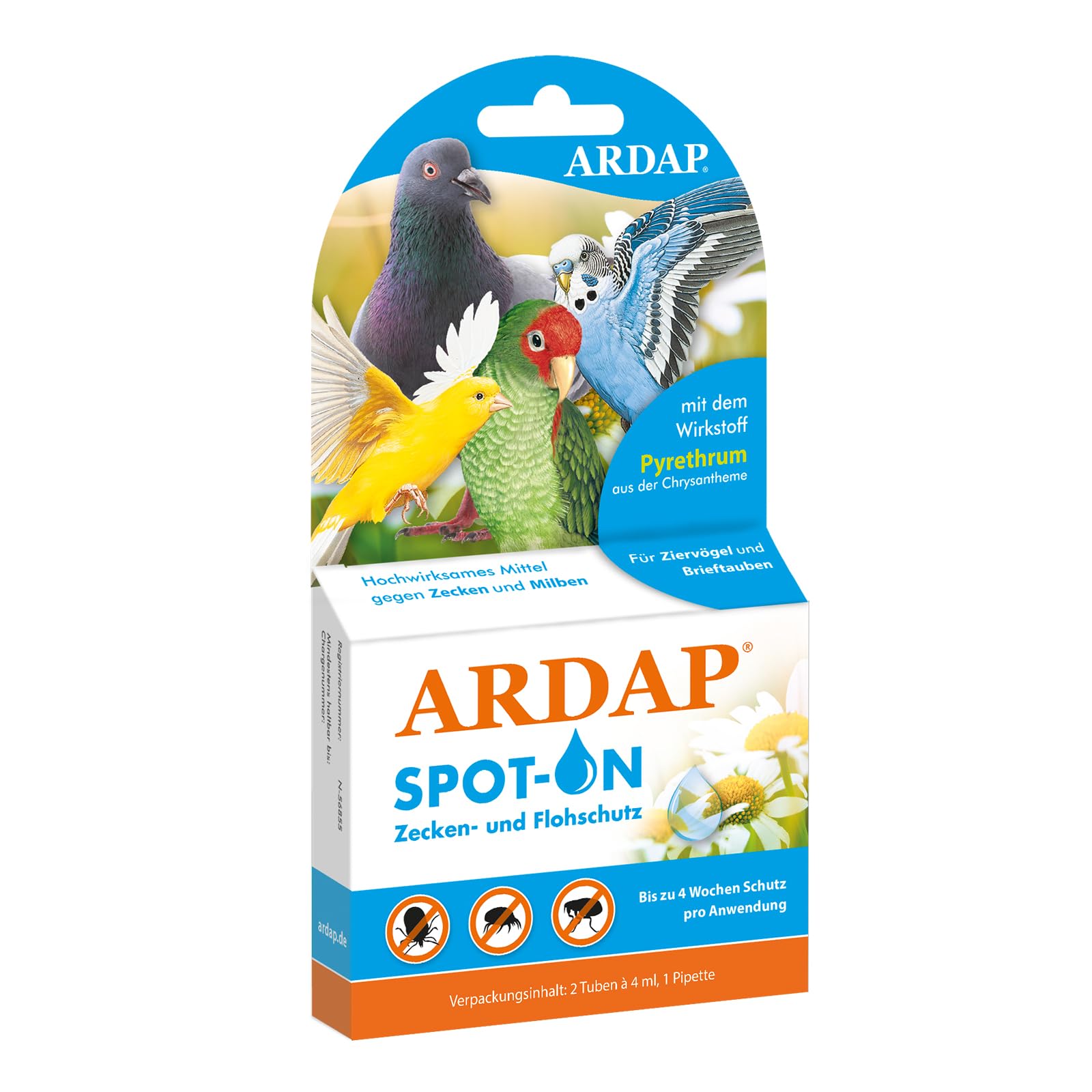 Anti-acariens oiseaux ARDAP Spot on protection tiques et pigeons