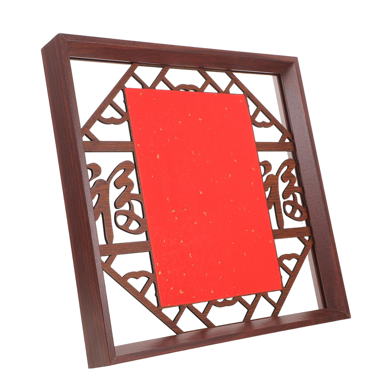 Cadre photo en bois rouge et doré Ciieeo pour calligraphie