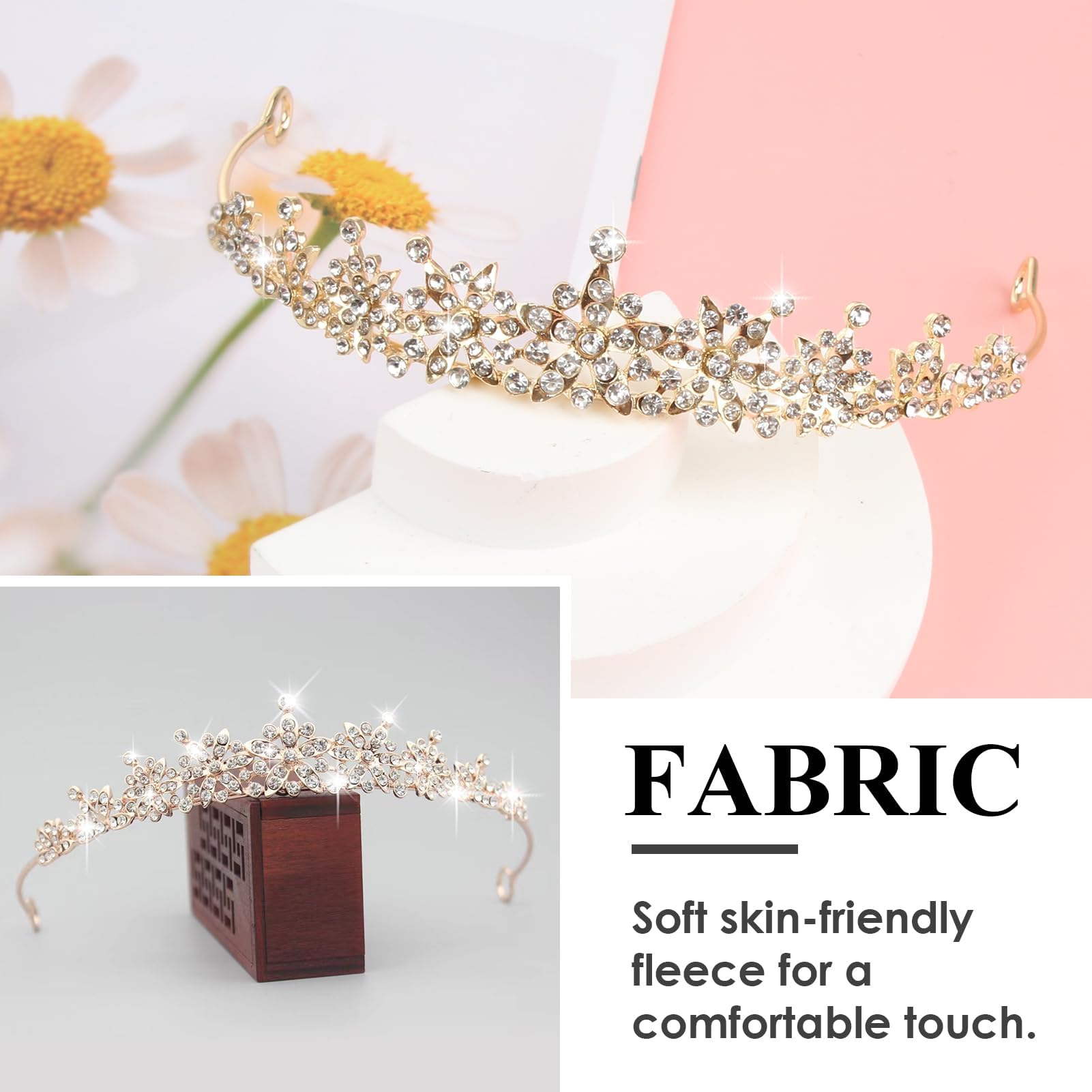 Diadème Couronne Princesse Avec Strass – Pour Mariée, Fête, Adulte Et Enfant, élégant Et Brillant